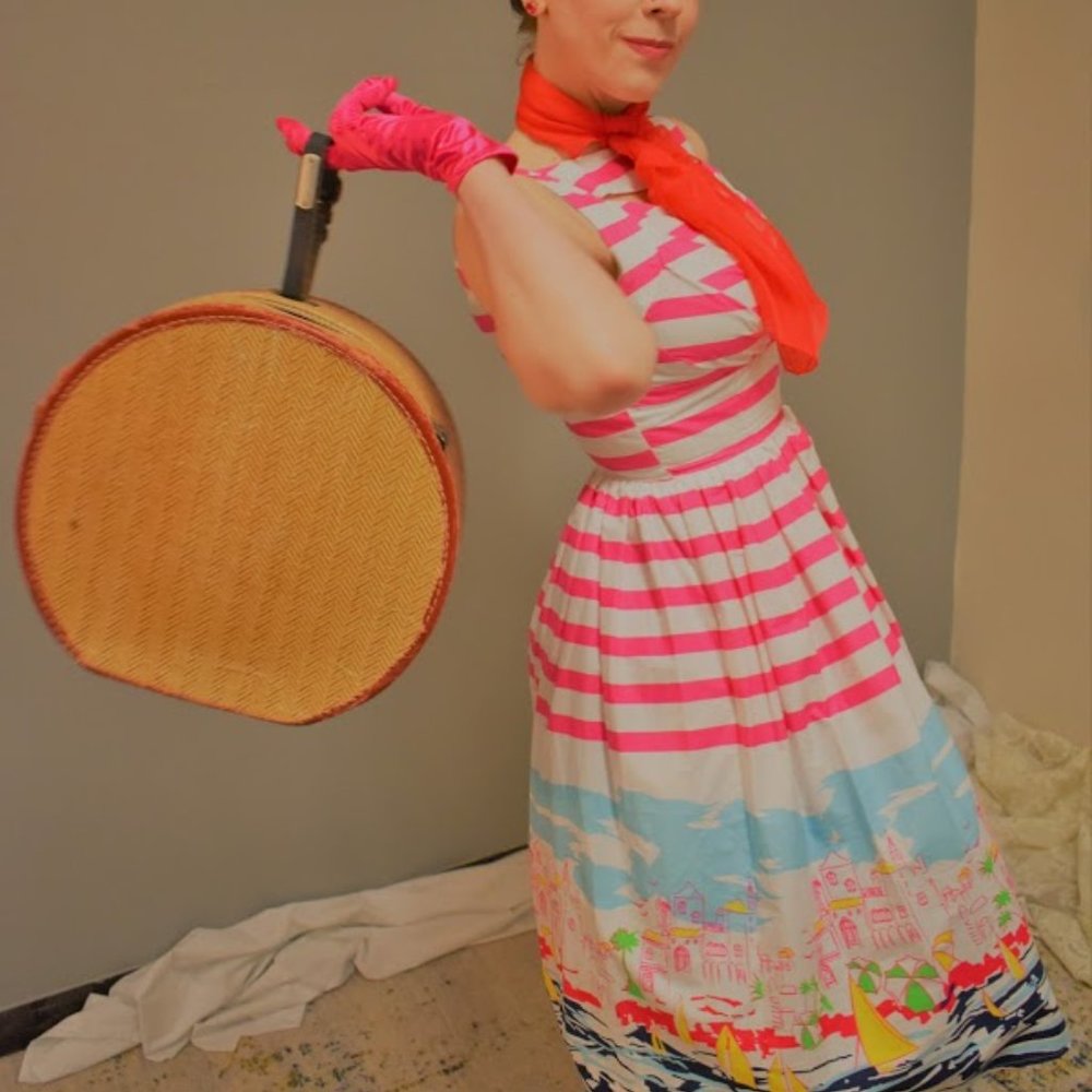 Unique Vintage 1950s Shelly Swing Dress